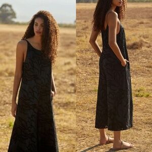 Anthropologie Maeve Chrysanthemum Wide-Leg Jumpsuit Size XS